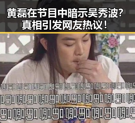 黄磊在节目中暗示吴秀波？真相引发网友热议！